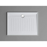 Oceano Stonelite Access Anti Slip Shower Base Rear Outlet Chrome Waste - 900 x 900mm